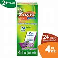 Zyrtec 24 Hour Children's Allergy Relief Syrup, Grape Flavor, 4 Fl. Oz