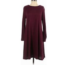 Old Navy Casual Dress - Midi: Burgundy Solid Dresses - Women's Size Small