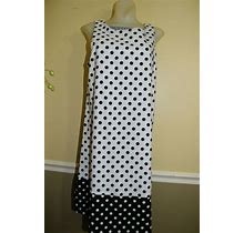 Soho Womens Polka -Dot Black And White Shift Dress Size 10