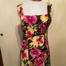 Perceptions Dresses | Pretty Floral Dress | Color: Tan | Size: 12
