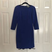 Gianni Bini Dresses | Gianni Bini 3/4 Sleeve Blue Sheath Dress (0) | Color: Blue | Size: 0