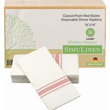 Simulinen Classicpoint Disposable Dinner Napkins - Everyday Paper Napkins & Biodegradable Napkins, For Parties, BBQ Napkins, Luncheons, Tailgating -