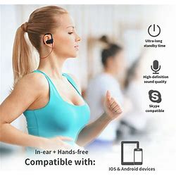 Bluetooth 5.0 Headphones,Wireless Sports Earphones Bass HD Stereo,Waterproof/Sweatproof In-Ear Earbuds W/Mic,Noise Cancelling