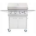 Lion Premium Grills L60000 32" 4-Burner Natural Gas Grill - 65623 - 65623 + 53621 Silver Stainless Steel New