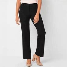 Liz Claiborne Audra Curvy Fit Straight Trouser | Black | Womens 8 | Pants Trousers | Spring Fashion