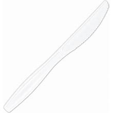 Highmark Plastic Utensils, Medium-Size Knives, White, Box Of 1,000 Knives