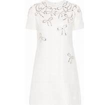 Valentino Garavani Crystal-Embellished Mini Dress - White