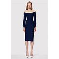 Icon Scoop Neck Midi Dress - Classic Blue, S, By Herve Leger