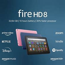 Fire HD 8 Tablet, 8" HD Display, 32 GB, 30% Faster Processor, Designed For Porta