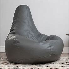 Faux Leather Beanbag Recliner Chair Sofa Without Bean (Without Fillers) Gray