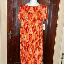 Lularoe Dresses | Clearance Lularoe Carly Dress Sm | Color: Orange | Size: S