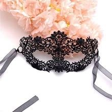1Pc, Lace Eye Mask, Cosplay Costume For Prom Ball Party Masquerade, Carnival Party Decor, Bar Accessories, Party Atmosphere,Black,Must-Have,Temu