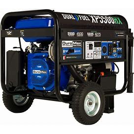 Duromax XP5500HX Dual Fuel Portable Generator-5500 Watt Gas Or Propane Powered Electric Start W/CO Alert, 50 State Approved, Blue