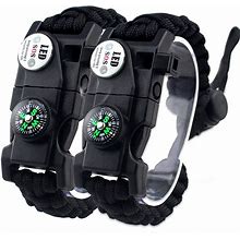 Daarcin Survival Paracord Bracelet,Fire Starter,Waterproof SOS Light, Compass, Whistle, Adjustable AK87 20 in 1,Outdoor Ultimate Tactical Survival