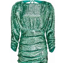 For Love And Lemons Dresses | For Love & Lemons Marais Sequin Mini Dress | Color: Green | Size: Xs