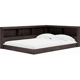 Ashley Piperton Brown Full Bookcase Storage Bed, Black Contemporary And Modern Beds From Coleman Furniture