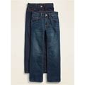 Old Navy Straight Non-Stretch Dark-Wash Jeans 2-Pack For Boys