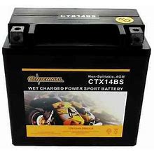 Centennial Ctx14bs Powersports 12V Agm Battery (Ytx14-Bs,Ctx14-Bs)
