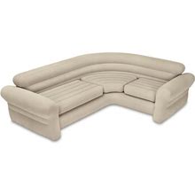 Intex Inflatable Corner Living Room Neutral Sectional Sofa 68575EP (3 Pack) - 101 X 80 X 30 Inches