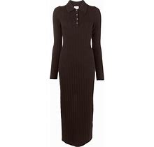 KHAITE Ribbed Cashmere Dress - Brown