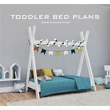 Diy Teepee Bed Plans Pdf. Toddler Bed Plans. Wooden Montessori Teepee Bed For Kids Bedroom. Crib Size Kids Floor Frame B