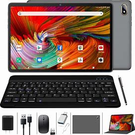 Tablet 2024 Newest Android Tablet 10 Inch Tablet 2 In1tablet With Keyboard Octa-Core Tablet With128gbrom 1TB Expand 2.4G/5G Wifi Tablet HD