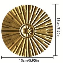 1Pc,Metal Sunflower Wall Decor Metal Wall Art Gold Round Geometry Wall Sculpture Hanging Decor For Nursery Bedroom Living,Gold,User-Friendly,Temu