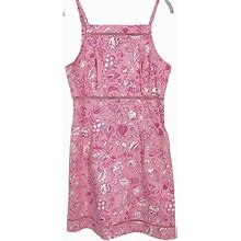 Key West Dresses | Key West Sheath Dress Sleeveless Tropical Beach Pink Size 8 Women Knee Length | Color: Pink | Size: 8