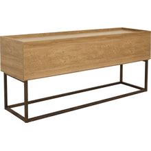 Industrial-Style MDP Buffet Table - Brown - 54.75 in