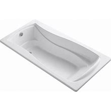 Kohler K-1259 Mariposa Collection 72" Drop In Soaking Bath Tub With Reversible Drain White Tub Soaking Drop-In