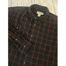 Duluth Trading Mens Free Swingin' Flannel Relaxed Fit Shirt Black/Red Checks 2XL