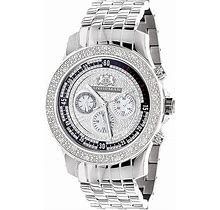 LUXURMAN Diamond Watches For Men: Genuine Diamonds Raptor Mens Watch Stainless Steel Case 0.25Ct