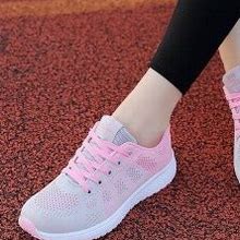 Women's Sneakers Running Shoes Athletic Non-Slip Flyknit Cushioning Breathable Lightweight Soft Running Jogging Rubber Knit Summer Spring Black White