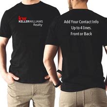 Customizable Kw Keller Williams Realty Unisex T-Shirt, Add Your Contact Info To The Back, Kw Logo Realtor Clothing, Kw Men's T-Shirt, Gildan