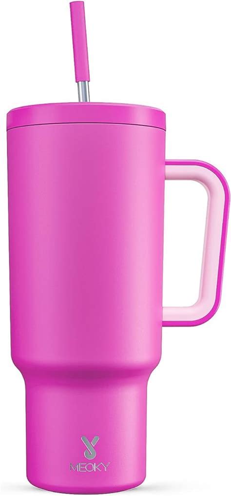 Meoky 40Oz Tumbler With Handle, Leak-Proof Lid And Straw, Insulated Coffee  Mug Stainless Steel Travel Mug, Keeps Cold For 34 Hours Or Hot For 10 Hour