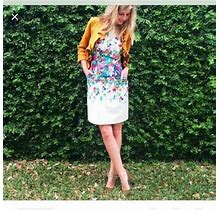 Anthropologie Maeve Tea Garden Sheath Dress Size 0 Beige Floral Sold