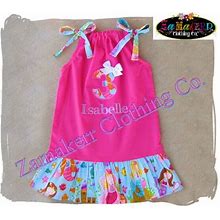 Baby Girl Pink Mermaid Dress Toddler Girl Pillowcase Dress Infant Clothes Size 3, 6, 9, 12, 18, 24 Month 2 2T 3T 3 4 4T 5 6 7 8 Princess