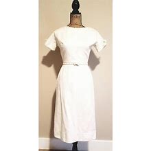Vintage Women's Petite Dress - White - 2