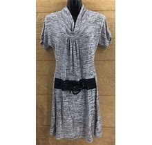 Chesley Women's Dress Size Medium Gray Cowl Neck Casual Knee Length