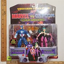 Toy Biz Marvel Vs Capcom Clash Of Super Heroes Captain America And Morrigan - New Toys & Collectibles | Color: Purple