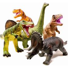 Boley 5 Piece Jumbo Dinosaur Set - Kids, Children, Toddlers Highly Detailed, Realistic Toy Set For Dinosaur Lovers - Perfect For Party Favors,