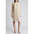 Brenna Studded Sleeveless Stretch Silk Dress