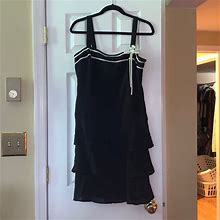 Loft Dresses | Ann Taylor Loft Petites Womens Dress | Color: Black/White | Size: 10P