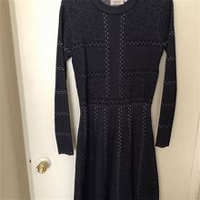 Royal Elastic A Line Dress. Long Sleeve | Color: Black | Size: 4