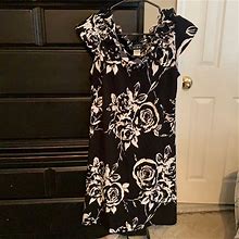 Msk Dresses | Cute Cap Sleeve Dress. Casual Or Dressy. | Color: Black/White | Size: 6