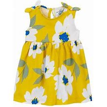 Carter's Baby Girls Sleeveless A-Line Dress | Yellow | Regular Newborn | Dresses A-Line Dresses