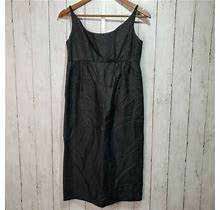 Vintage S. Howard Hirsh Black Silk Empire Waist Sheath Dress Size 9/10