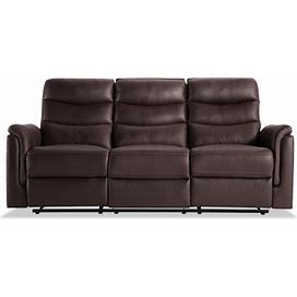 Forte Power Reclining Sofa In Brown | Memory Foam | USB Port | Transitional Sofas & Couches Polyester By Bob's Discount Furniture