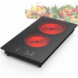GIHETKUT Electric Cooktop,Built-In And Countertop Electric Stove Top, 2100W 110V Induction Cooktop, 9 Heating Level, Timer & Kid Safety Lock, Sensor