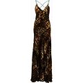 Roberto Cavalli - Crisscross Back Leopard Print Maxi Dress - Women - Silk/Viscose - 44 - Neutrals